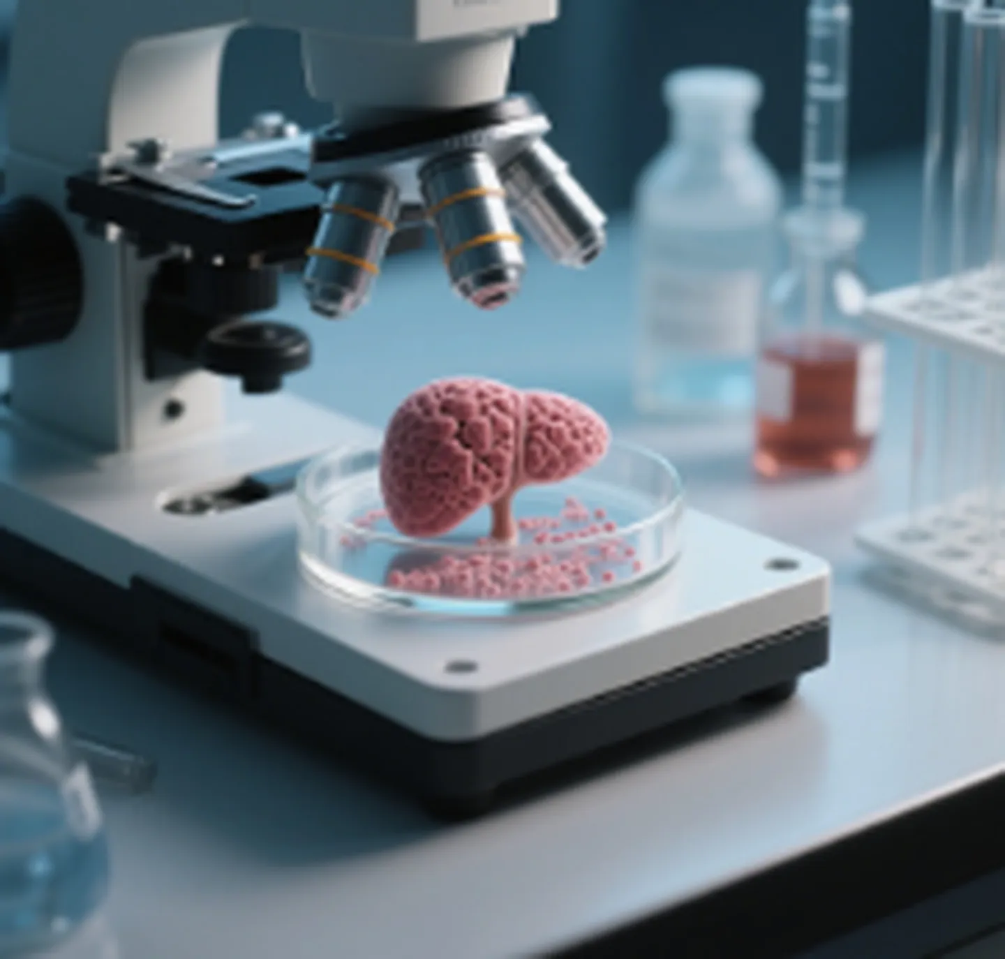 Liver organoids schematic diagram (Creative Biolabs Original)