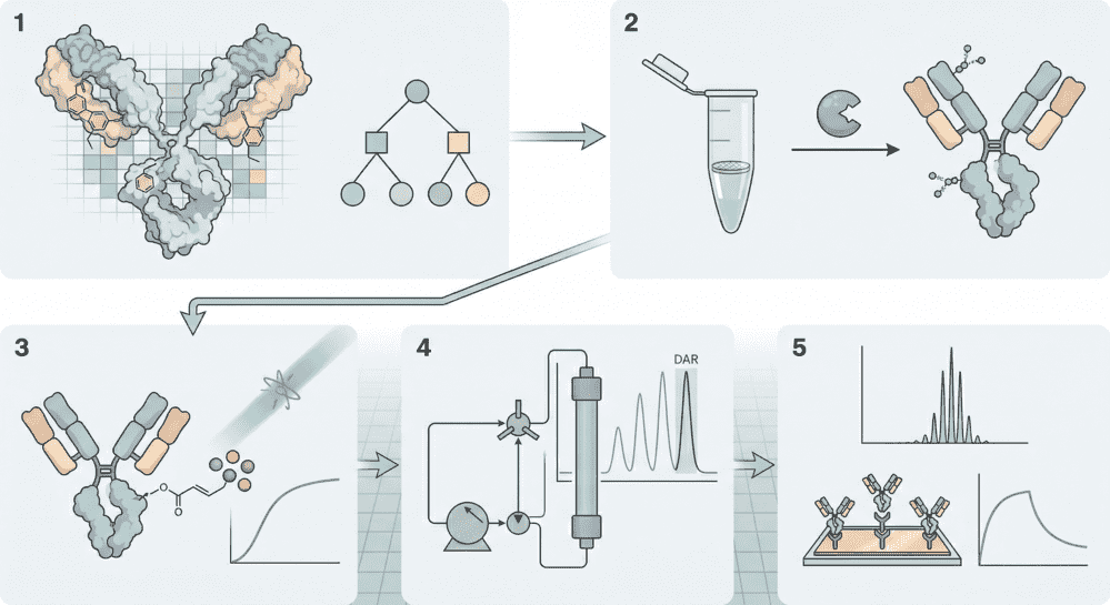 Standardized tyrosine conjugation research workflow