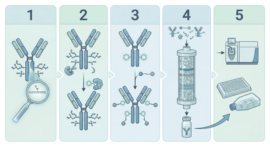 Integrated workflow for site-selective enzymatic conjugation