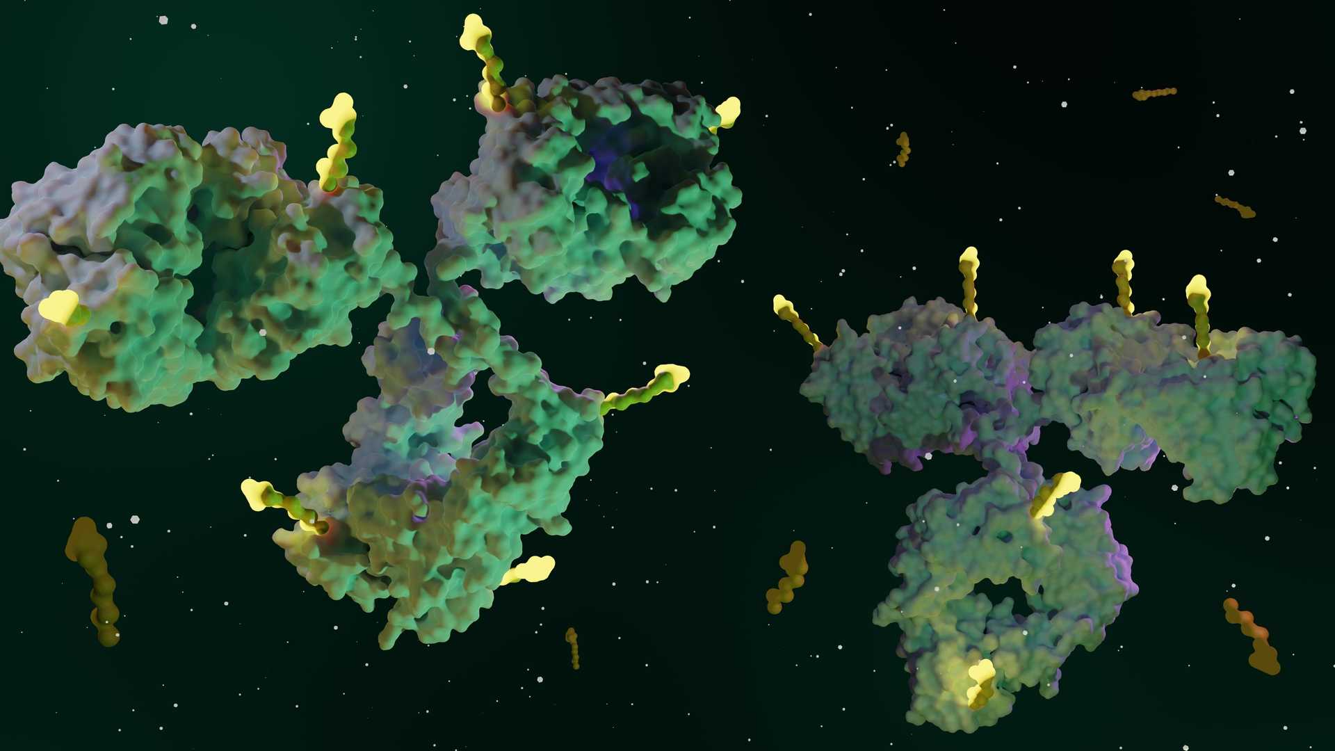 A scientific illustration of an antibody-drug conjugate.
