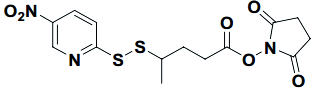 2,5-dioxopyrrolidin-1-yl 4-((5-nitropyridin-2-yl)disulfanyl)pentanoate