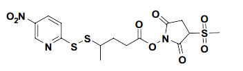3-(methylsulfonyl)-2,5-dioxopyrrolidin-1-yl 4-((5-nitropyridin-2-yl)disulfanyl)pentanoate
