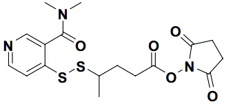 2,5-dioxopyrrolidin-1-yl 4-((3-(dimethylcarbamoyl)pyridin-4-yl)disulfanyl)pentanoate
