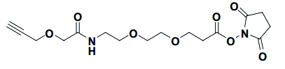 2,5-dioxopyrrolidin-1-yl 11-oxo-4,7,13-trioxa-10-azahexadec-15-yn-1-oate