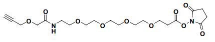 2,5-dioxopyrrolidin-1-yl 17-oxo-4,7,10,13,19-pentaoxa-16-azadocos-21-yn-1-oate