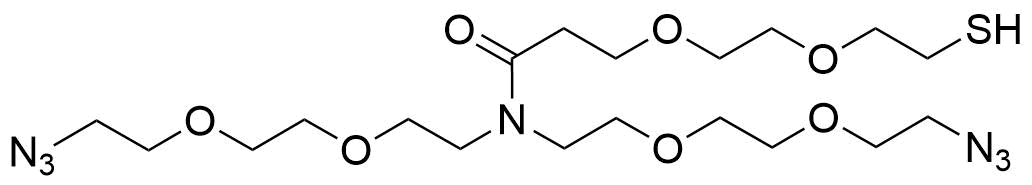 N,N-Bis(PEG2-N3)-N-amido-PEG2-thiol