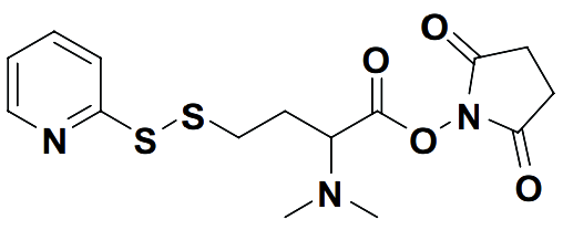 2,5-dioxopyrrolidin-1-yl 2-(dimethylamino)-4-(pyridin-2-yldisulfanyl)butanoate