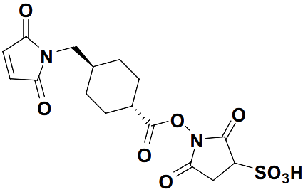 1-((1r,4r)-4-((2,5-dioxo-2H-pyrrol-1(5H)-yl)methyl)cyclohexanecarbonyloxy)-2,5-dioxopyrrolidine-3-sulfonic acid