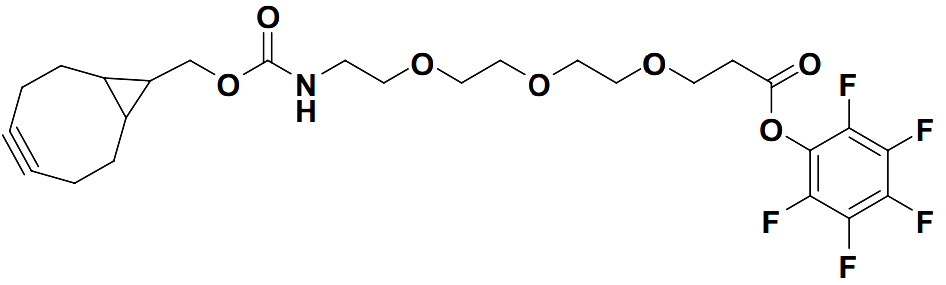 perfluorophenyl 1-(bicyclo[6.1.0]non-4-yn-9-yl)-3-oxo-2,7,10,13-tetraoxa-4-azahexadecan-16-oate