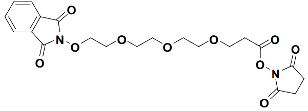 2,5-dioxopyrrolidin-1-yl 3-(2-(2-(2-(1,3-dioxoisoindolin-2-yloxy)ethoxy)ethoxy)ethoxy)propanoate