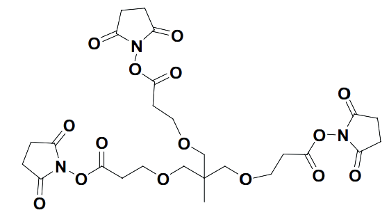 bis(2,5-dioxopyrrolidin-1-yl) 3,3’-(2-((3-(2,5-dioxopyrrolidin-1-yloxy)-3-oxopropoxy)methyl)-2-methylpropane-1,3-diyl)bis(oxy)dipropanoate