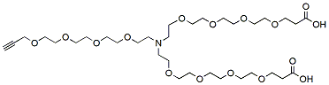 N-(alkyne-PEG4)-N-bis(PEG4-acid) HCl salt