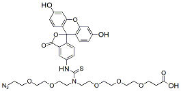 N-(Azido-PEG2)-N-Fluorescein-PEG3-acid