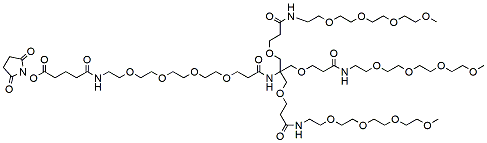 NHS-PEG4-(Methyl-PEG4)3-ester