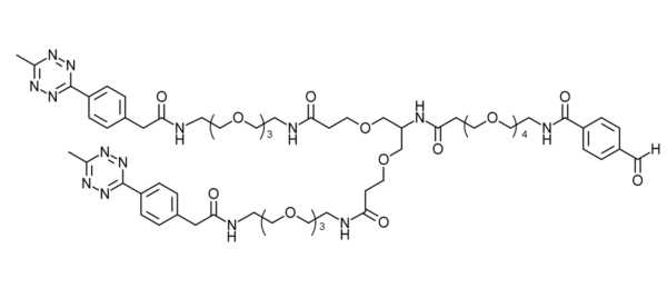 Aldehyde-PEG4-bis-PEG3-methyltetrazine