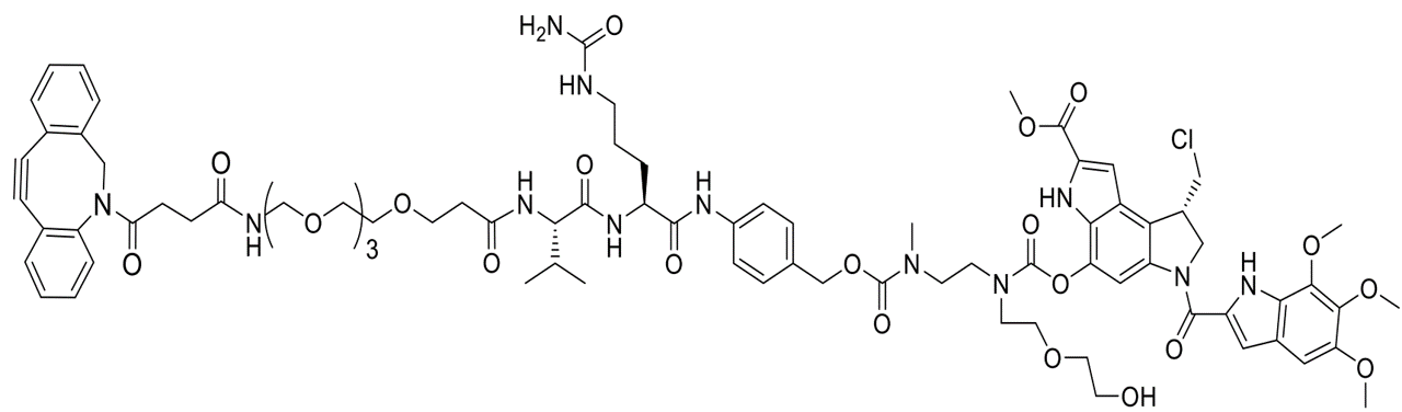 DBCO-PEG4-vc-PAB (PEG2)-
Duocarmycin SA