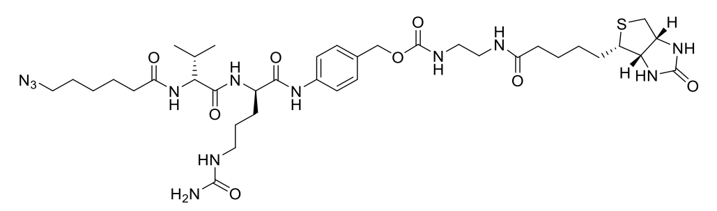 Azide-hex-vc-PAB-EDA-Biotin