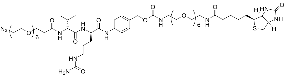 Azide-PEG6-Val-Cit-PAB-PEG6-
Biotin