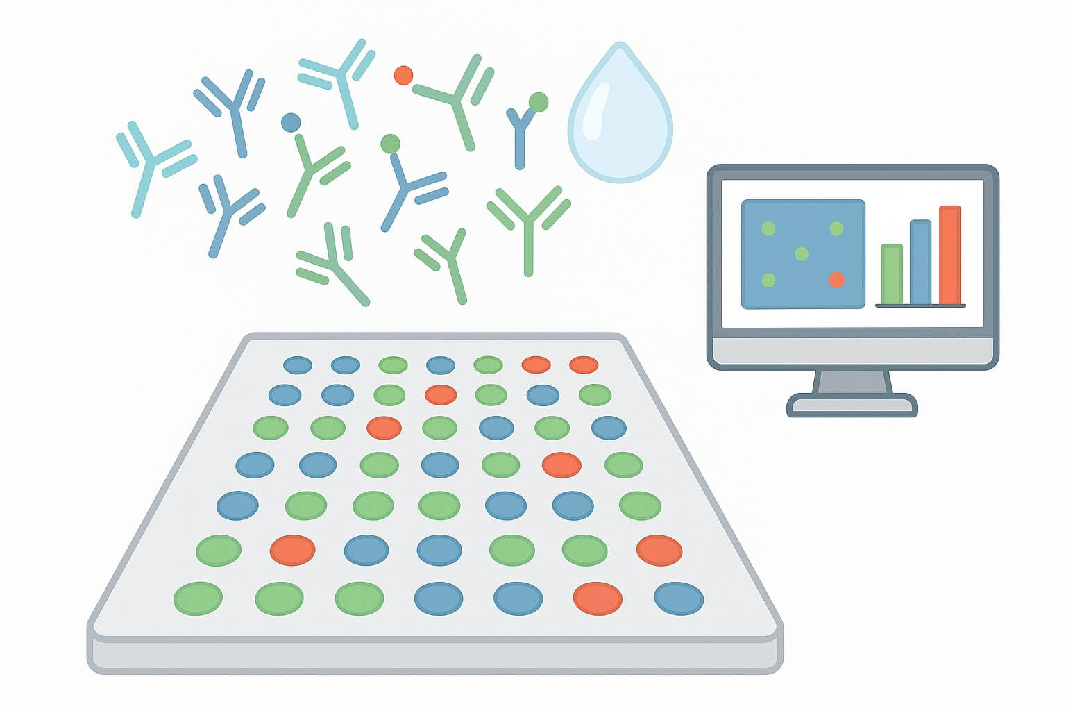 Schematic Representation of a 100-Glycan Microarray. (Creative Biolabs Original)