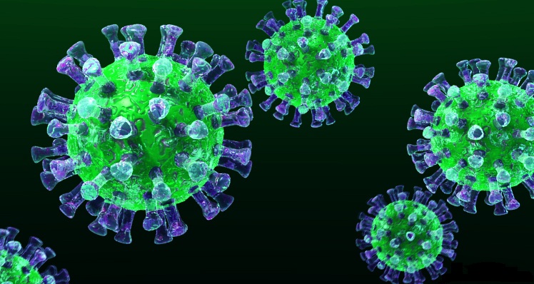 3D image of middle East respiratory syndrome coronavirus.