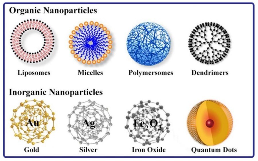 Figure 1. Diagram illustrating the various types of nanoparticles utilized in drug delivery systems for treating different kinds of cancers. (OA Literature)