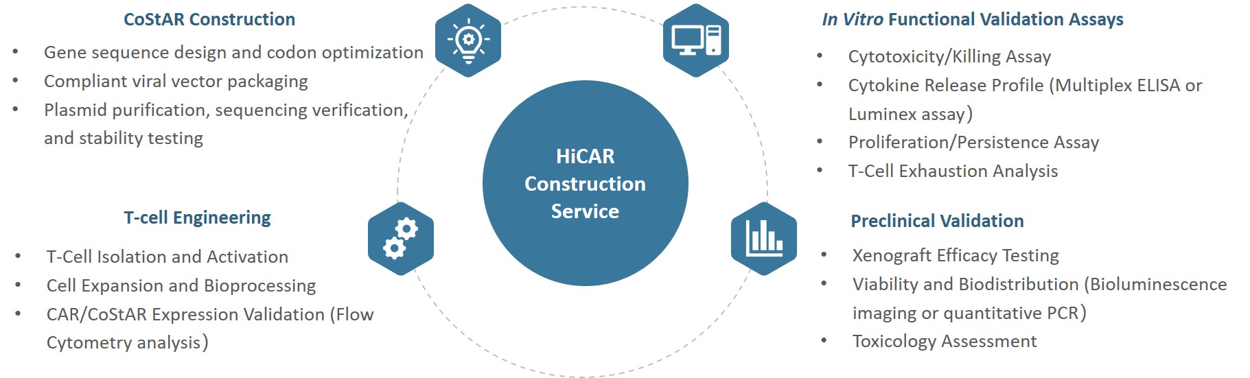 Analysis and testing of chimeric costimulatory antigen receptor-T construction. (Creative Biolabs Original)