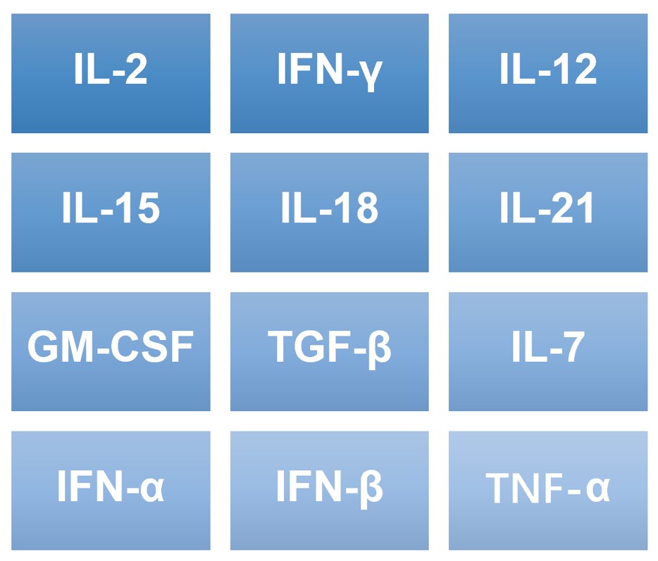 Fig.3 Cytokine types. (Creative Biolabs Original)