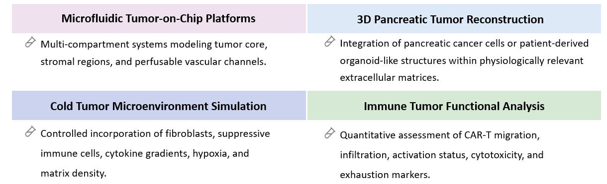 Analysis of Preclinical Trial-on-Chip Pancreatic 'Cold Tumor' Model Customization. (Creative Biolabs Original)