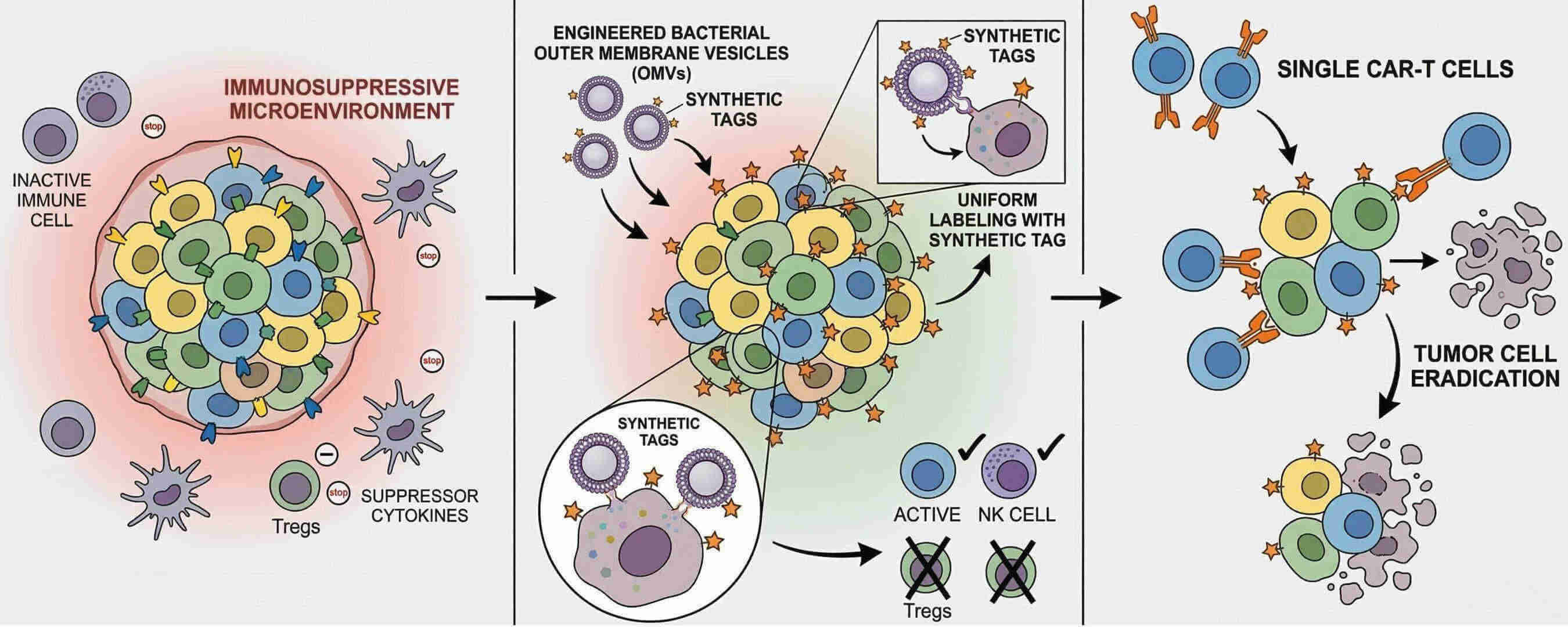 Fig.1 BROAD-CAR: in vivo antigen reprogramming enabling universal CAR-T therapy. (Creative Biolabs Original)