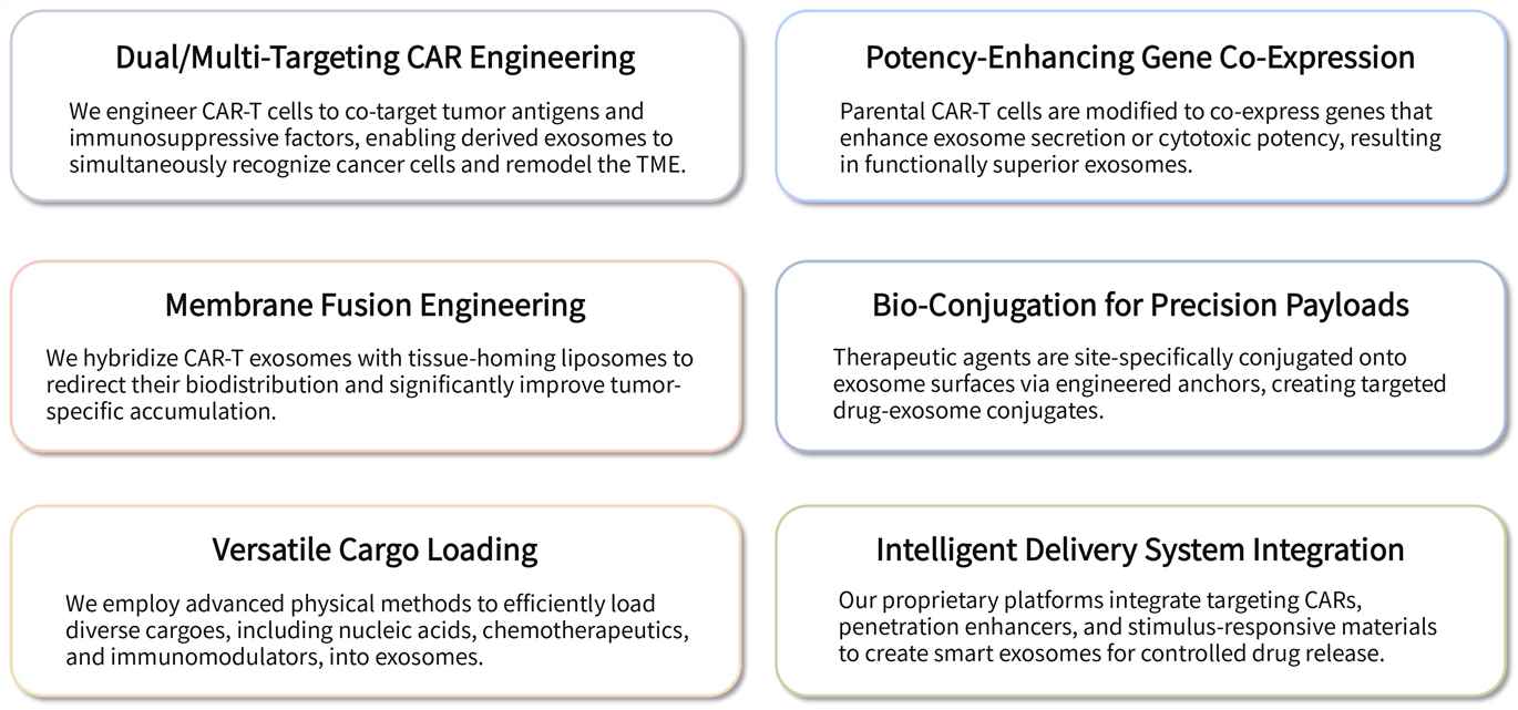 Featured services of CAR-T derived exosome development service combat immuno-suppressive TME. (Creative Biolabs Original)