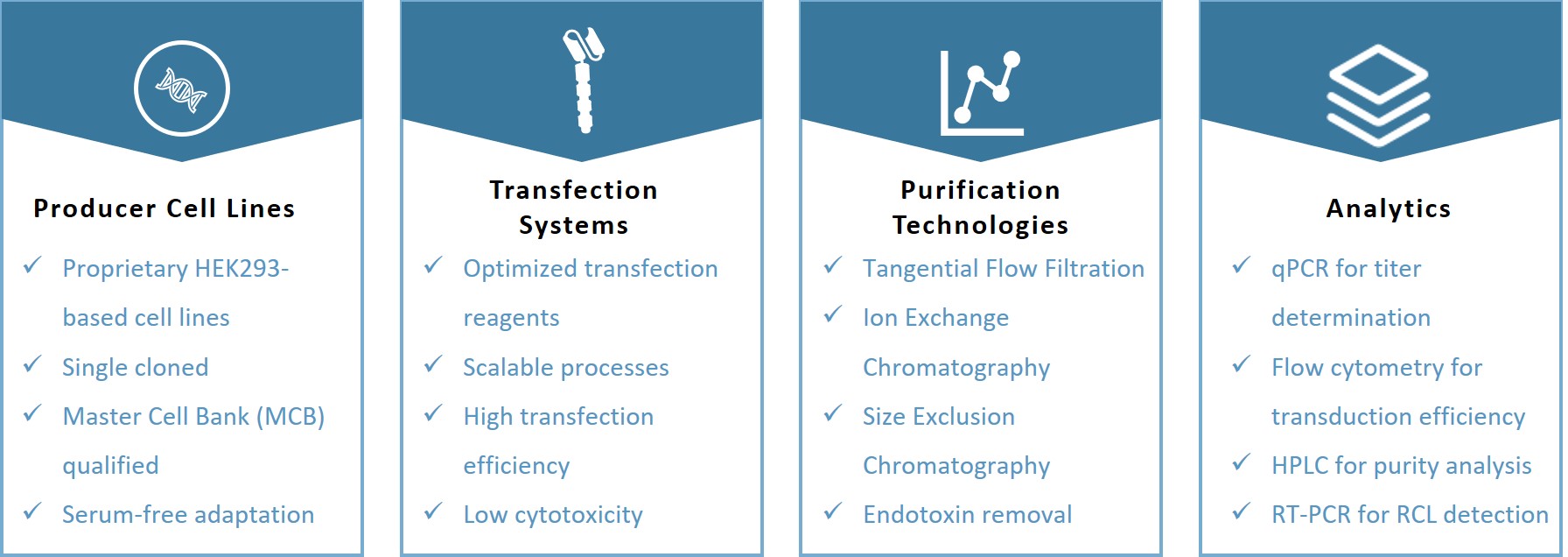 Analysis and testing of cGMP CAR-T Lentivirus Production. (Creative Biolabs Original)