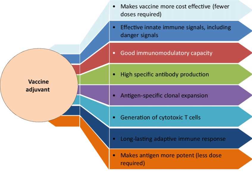 Characteristic properties of vaccine adjuvants.