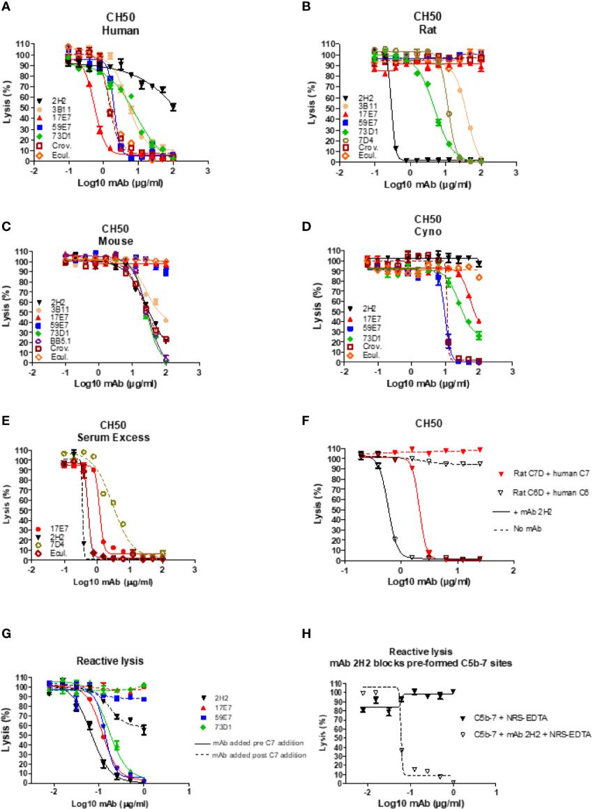 Functional assays of C7-blocking mAbs.