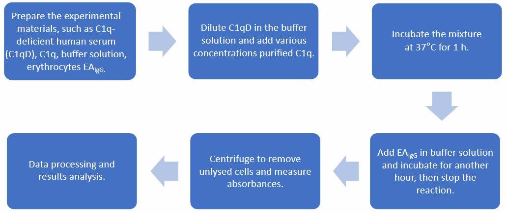 Flow chart of C1q-based inhibition of hemolysis protocol. (Creative Biolabs)