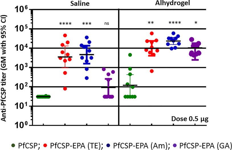 Fig.2 Conjugation of EPA with PfCSP for effective antibody production.