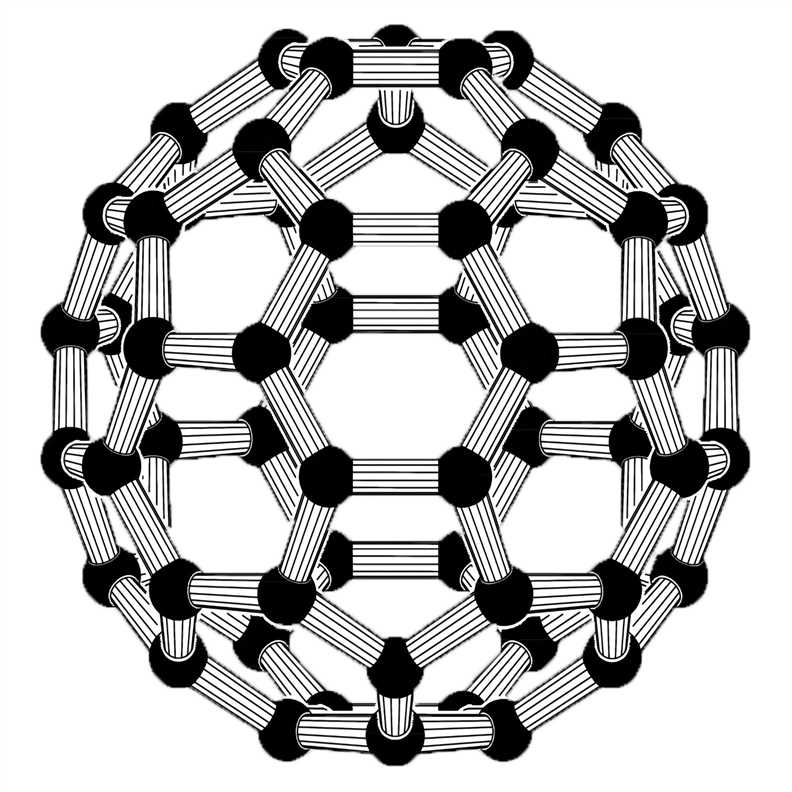 Fig.1 C60-rods. (From Wikipedia: https://commons.wikimedia.org/wiki/File:C60-rods.png)