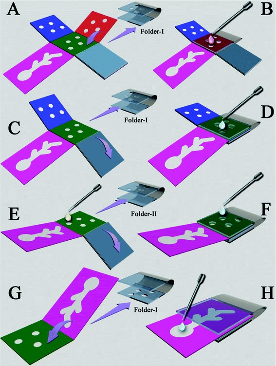 Assay procedures of this 3D origami-based immunodevice.