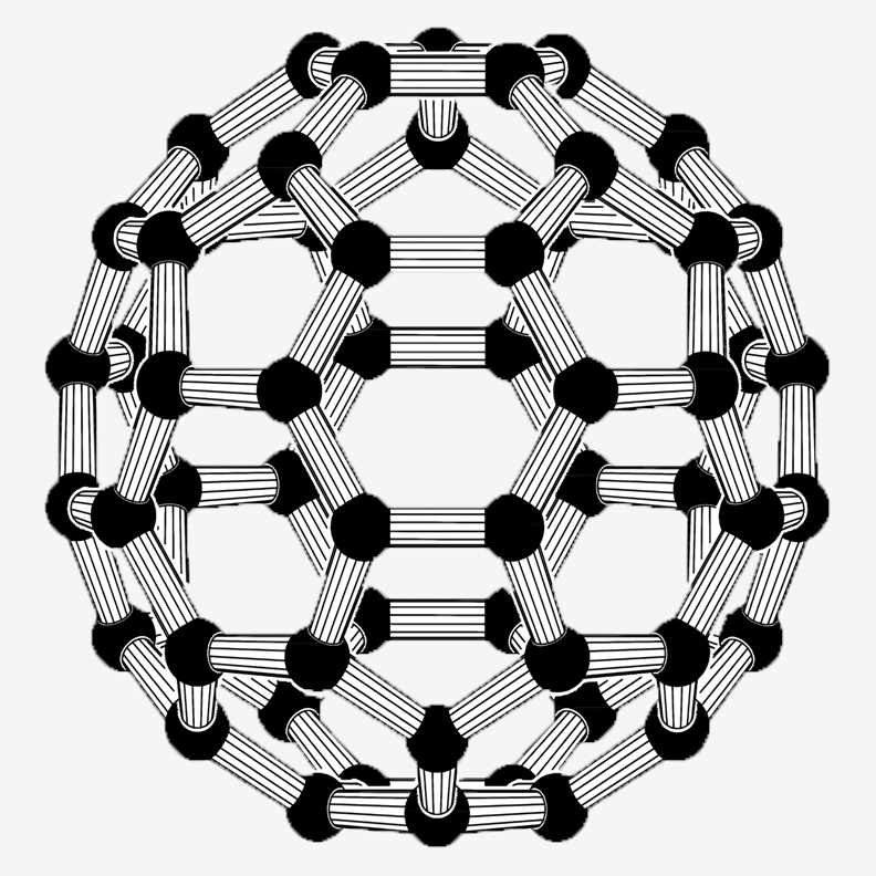 Fig.1 C60-rods. (From Wikipedia: By Rob Hooft, https://commons.wikimedia.org/wiki/File:C60-rods.png)