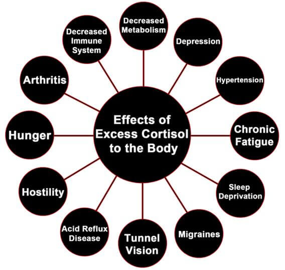 Cortisol-the stress hormone.