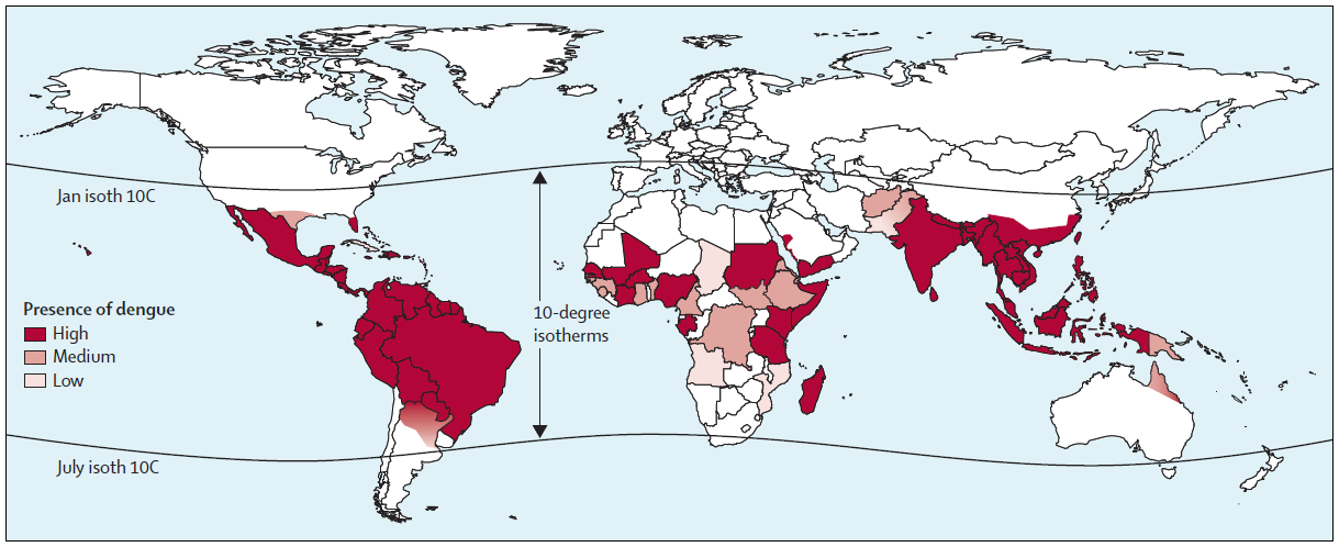 Global dengue burden, 2014.