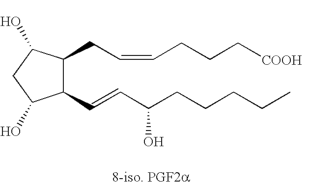 The structure of F2-Isoprostanes (8-iso-PGF2a).