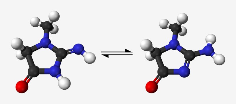 Creatinine tautomerism.