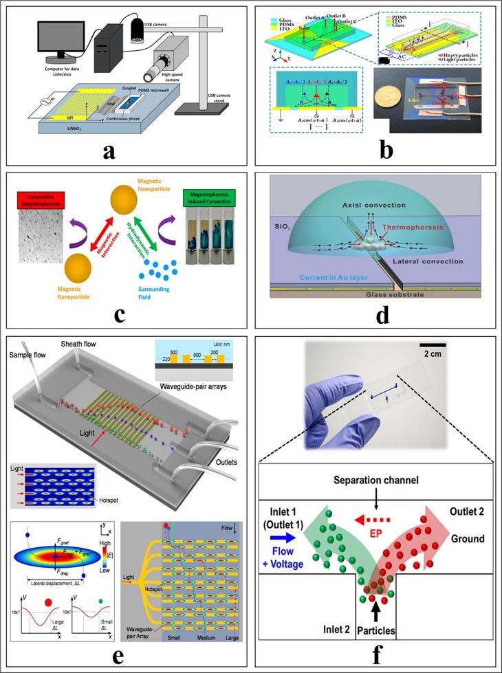 Schematic diagram of microfluid techniques.
