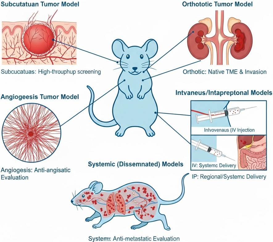 A picture of tumor seeding types & modeling strategies. (Creative Biolabs AI)