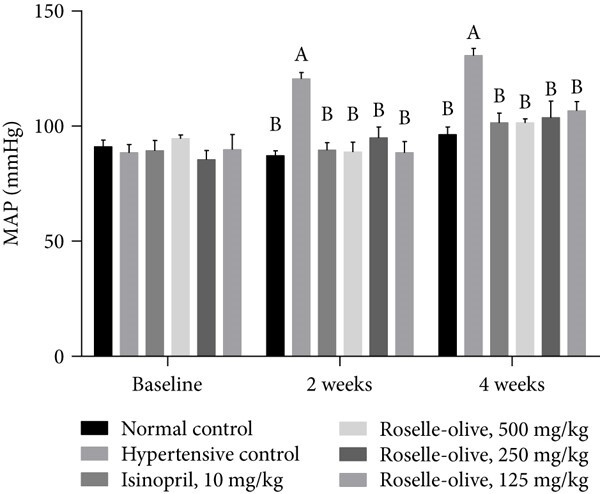 The antihypertensive efficacy of Roselle-Olive combination in L-NAME-induced hypertensive rats. (OA Literature)