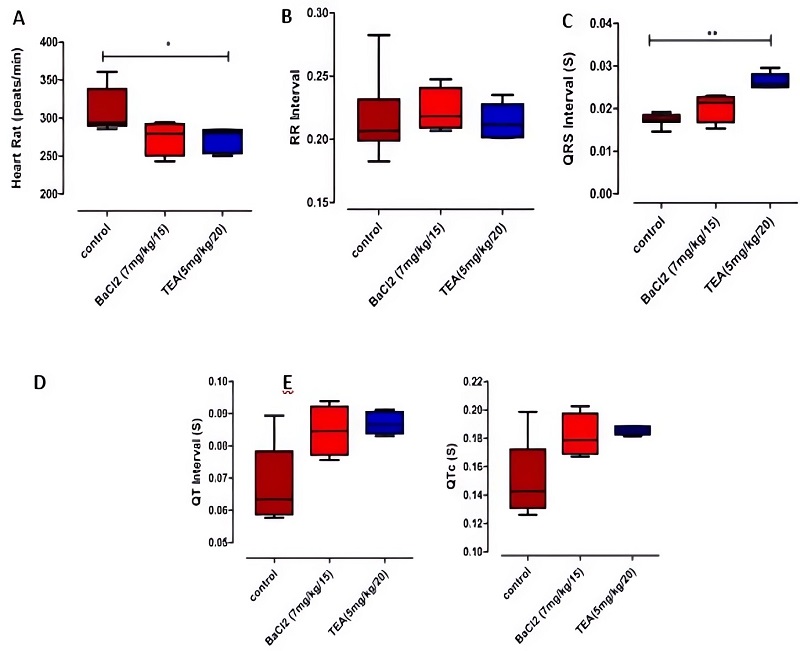 Effect of TEA on rat's ECG. (OA Literature)