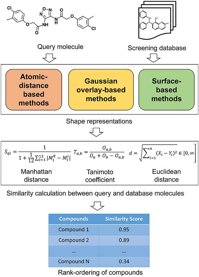  A schematic overview of similarity calculation between a query and database molecules.