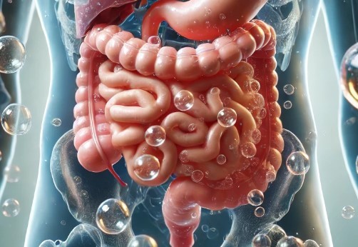 Human digestive system and exosomes. (Creative Biolabs AI)
