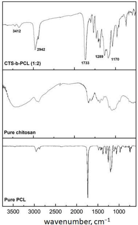 FTIR spectra of CTS-PCL copolymer. (OA Literature)