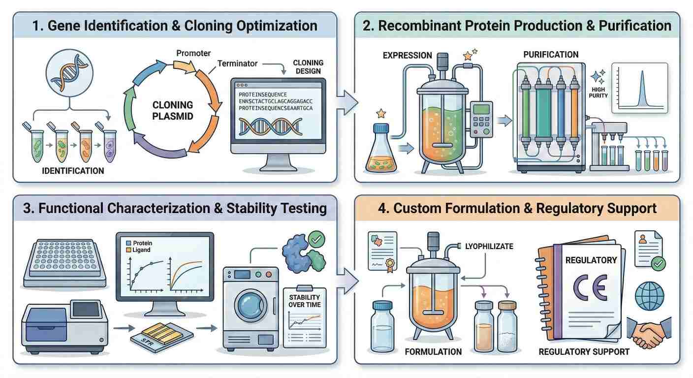 Fig. 2. HYAL1 development workflow. (Creative Biolabs AI)